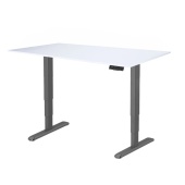 Стол Unique Ergo Desk черный 1200x650 18 мм белый