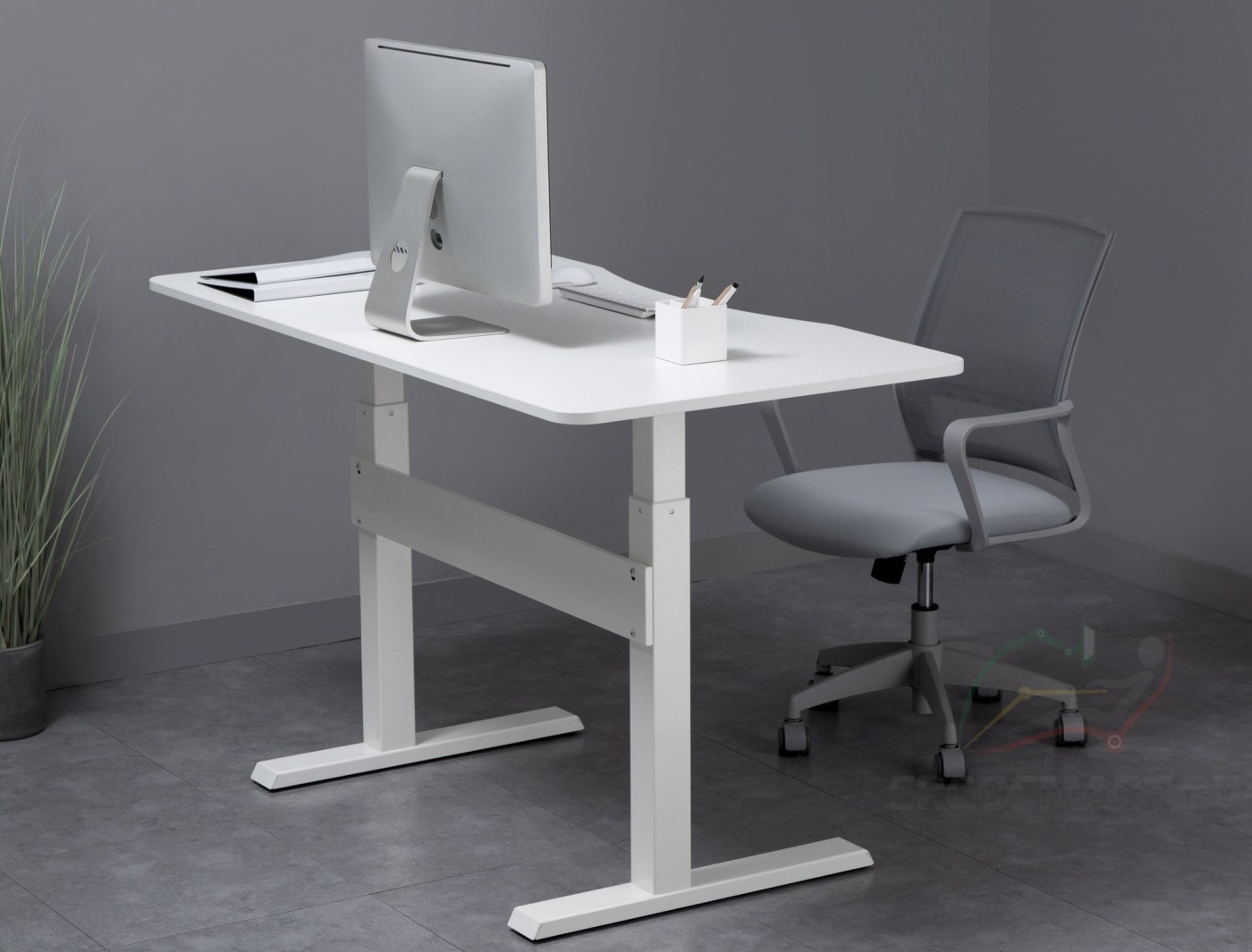 Стол с регулируемой высотой Air Desk (L) Ergosmart белый