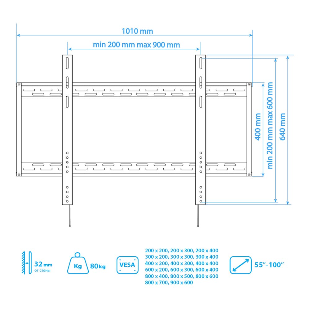 Кронштейн для телевизора ARM MEDIA PT-100