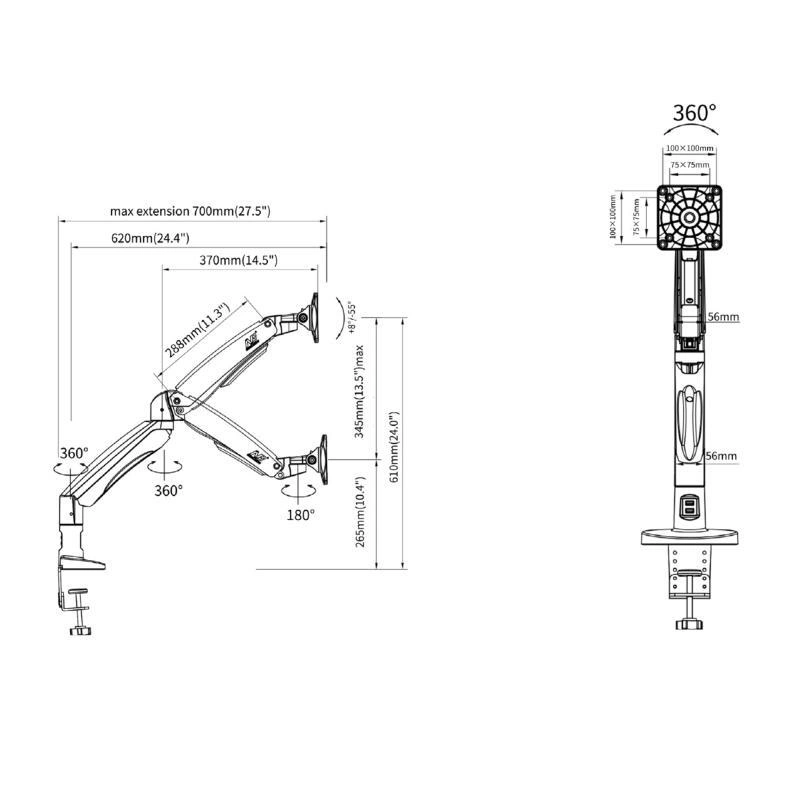 Настольный кронштейн для монитора NB F100A