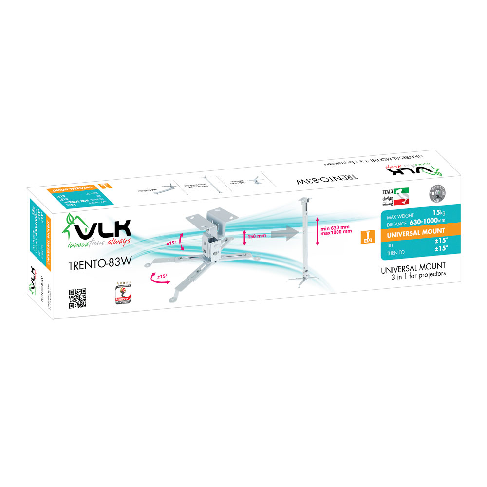 Кронштейн для проектора VLK Trento-83w белый