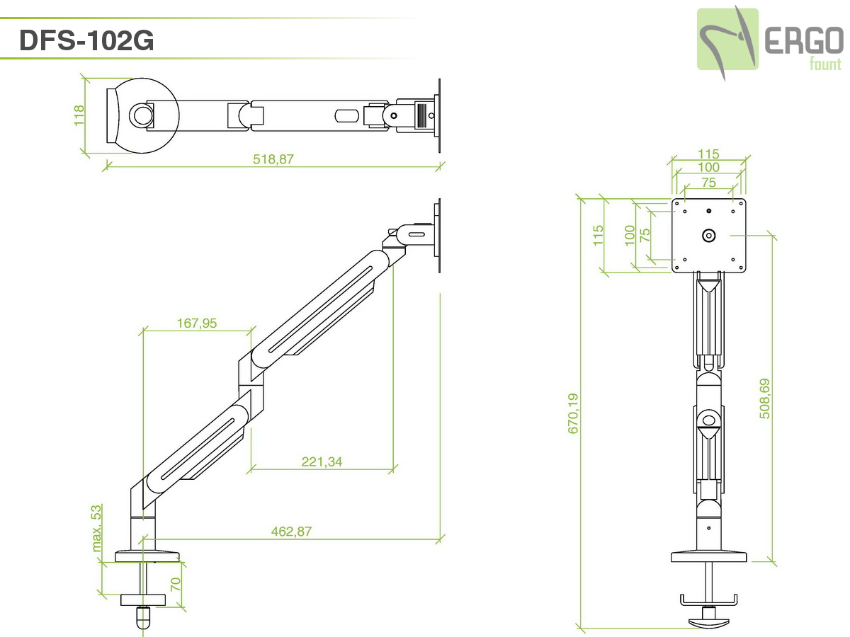 Настольное крепление для монитора DFS-102G