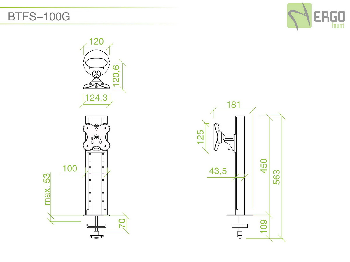 Настольное крепление для монитора BTFS-100G