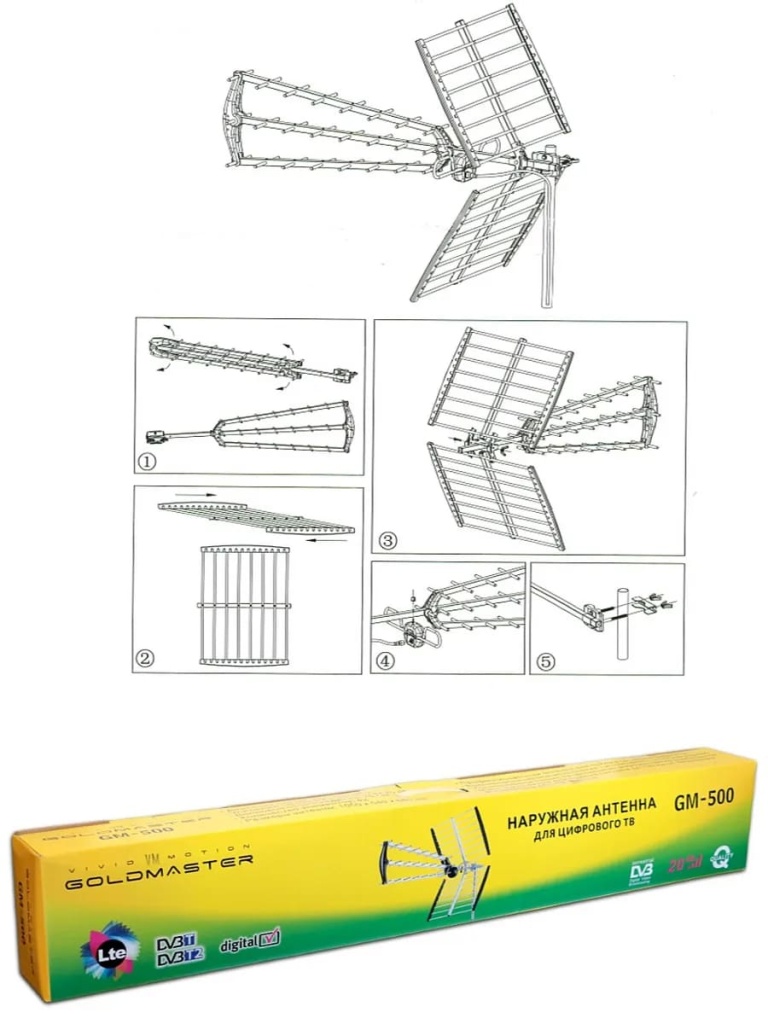 Наружная эфирная антенна Goldmaster GM-500