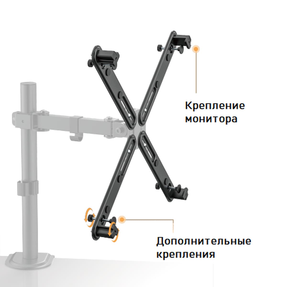 Адаптер для none VESA монитора Four-Arm