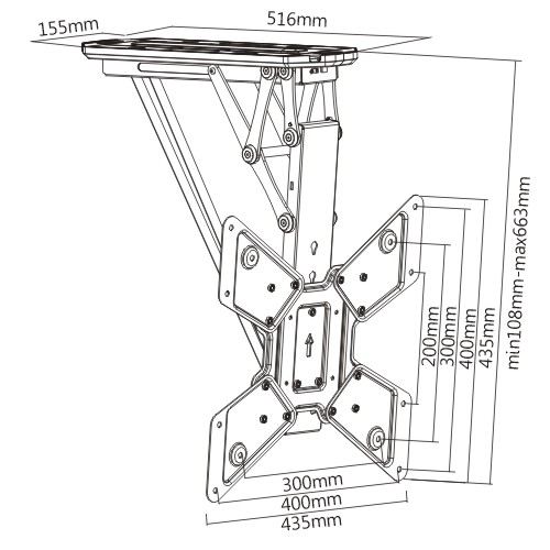 Моторизированный потолочный кронштейн Lumi PLB-M0544