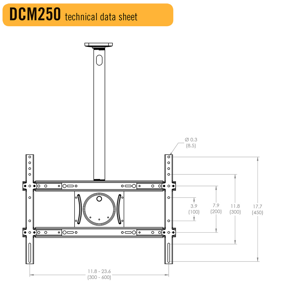Потолочное двухстороннее крепление OmniMount DCM250
