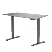 Стол Electric Desk Prime  черный столешница  1200x650 18 мм Бетон Чикаго светло-серый