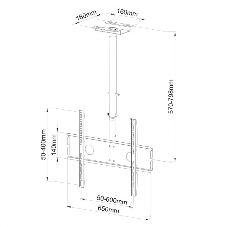 Кронштейн потолочный SBOX TV MOUNT CPLB-102M