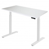 Стол для работы сидя стоя Ergosmart Electric Desk S03-22D каркас  белый, столешница белый  18 мм