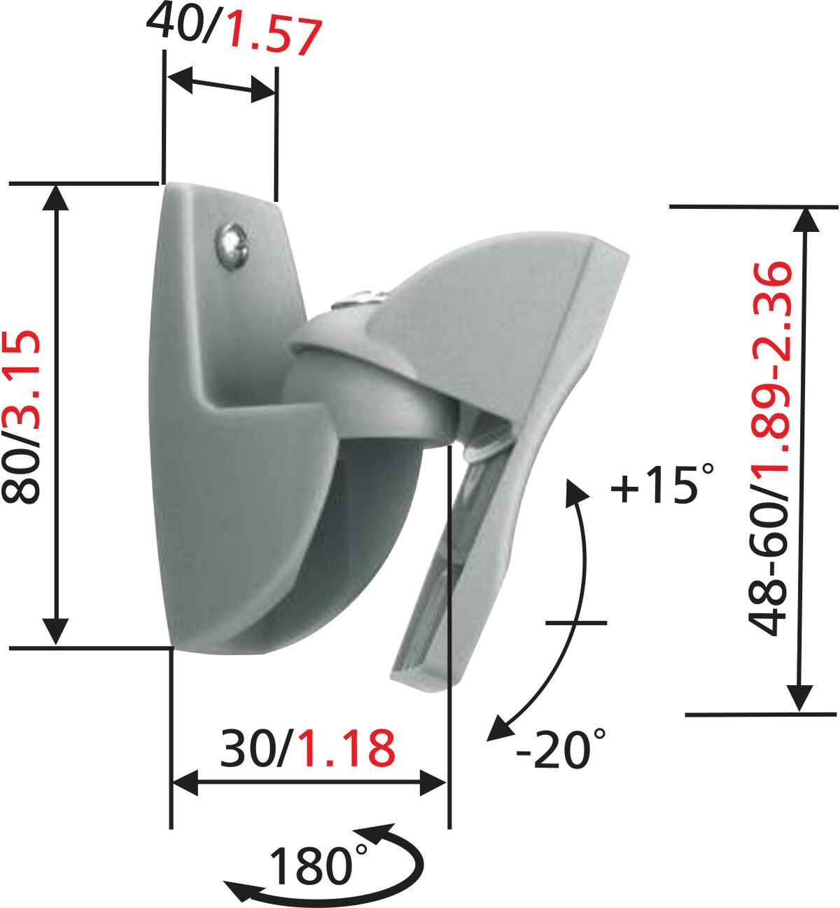 Кронштейн для акустических колонок Vogel's VLB 500 черный