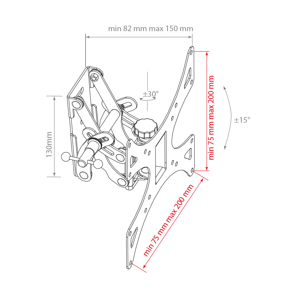 Кронштейн ARM MEDIA LCD-301 черный