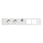 Встраиваемая розеточная станция ABL Level-E 2x220B 2 пустых слота белая