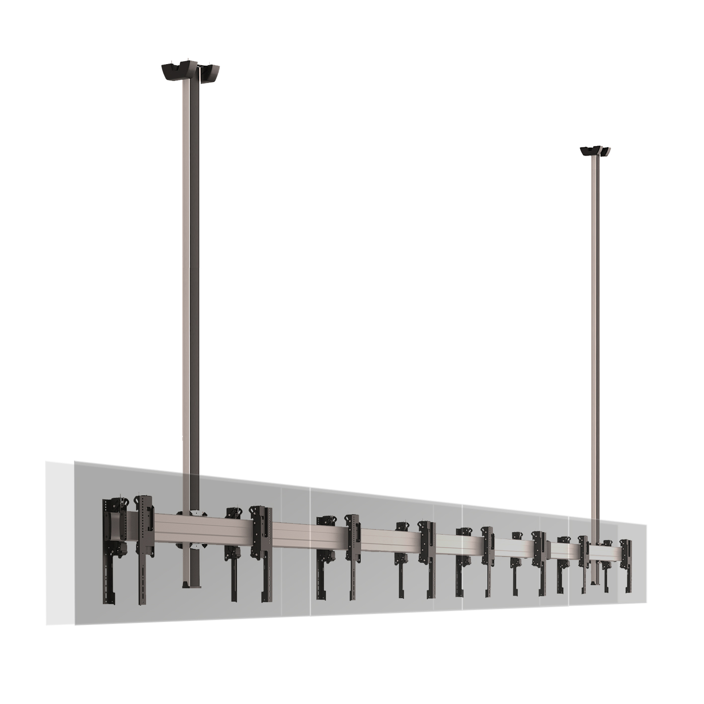 Потолочное двухстороннее крепление для видеостены Vogel's C1430 Dual Silver