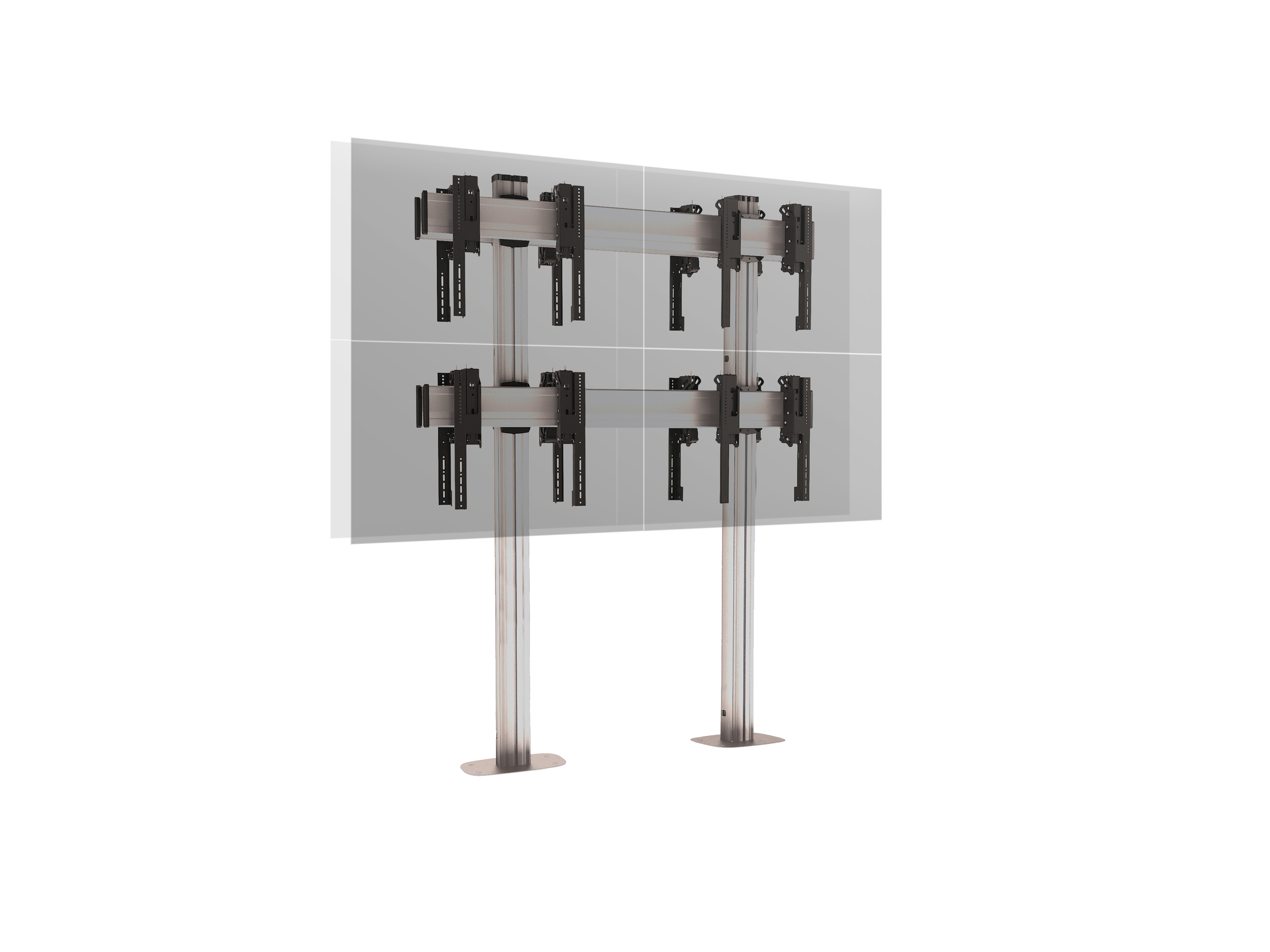 Напольный двухсторонний фиксированный стенд FF2264 Dual Silver