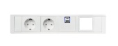 2x USB (A+C) + 1x пустой слот белый