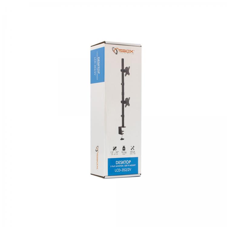 Кронштейн для 2-х мониторов SBOX LCD-352/2V