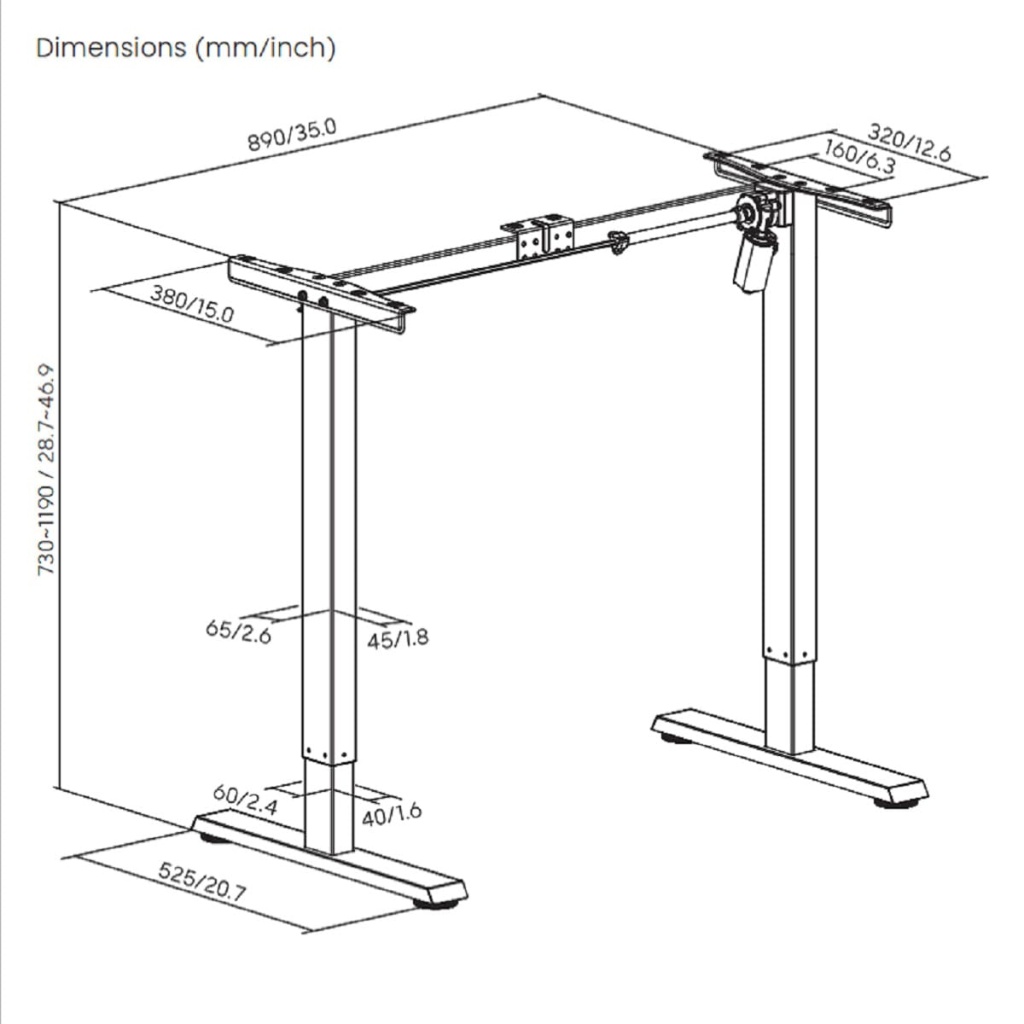 Стол регулируемый Electric Desk Light
