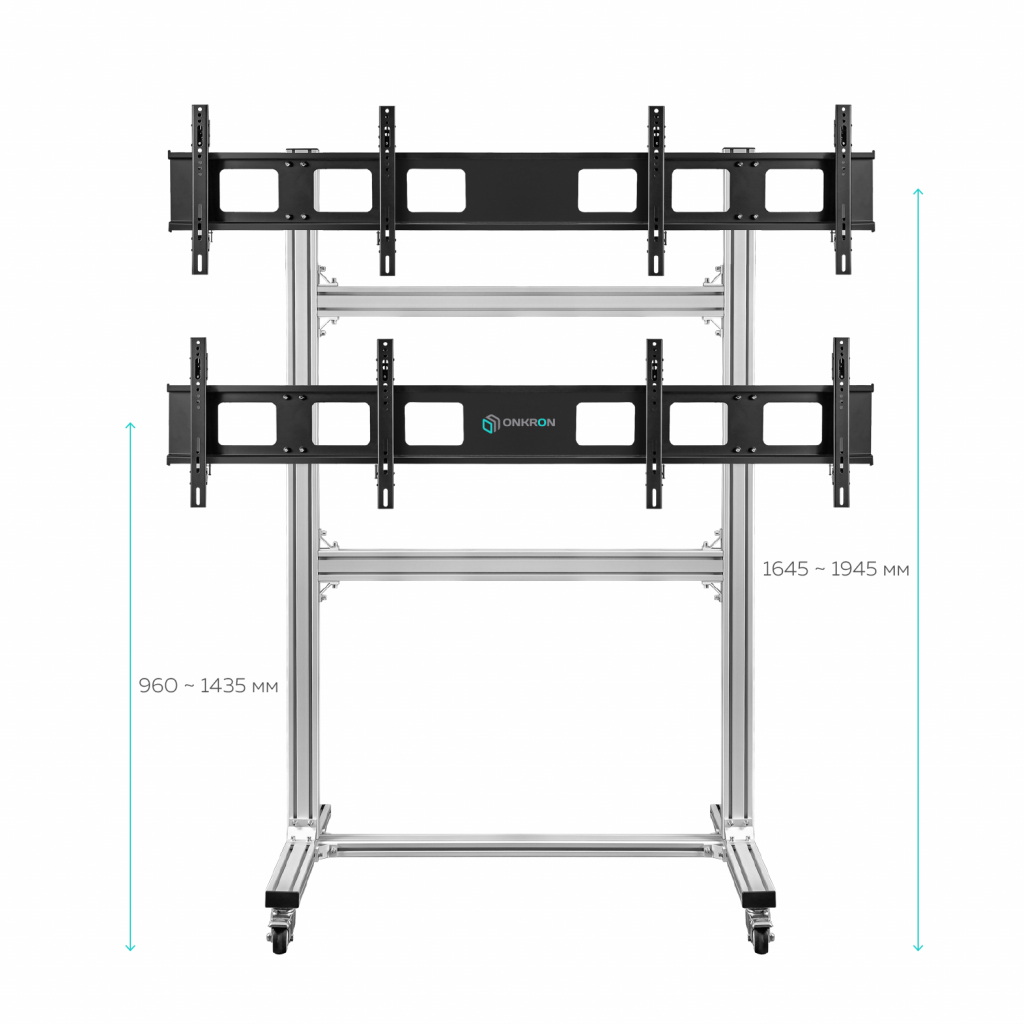 Напольный мобильный стенд для видеостен OnKron FSPRO2L-22