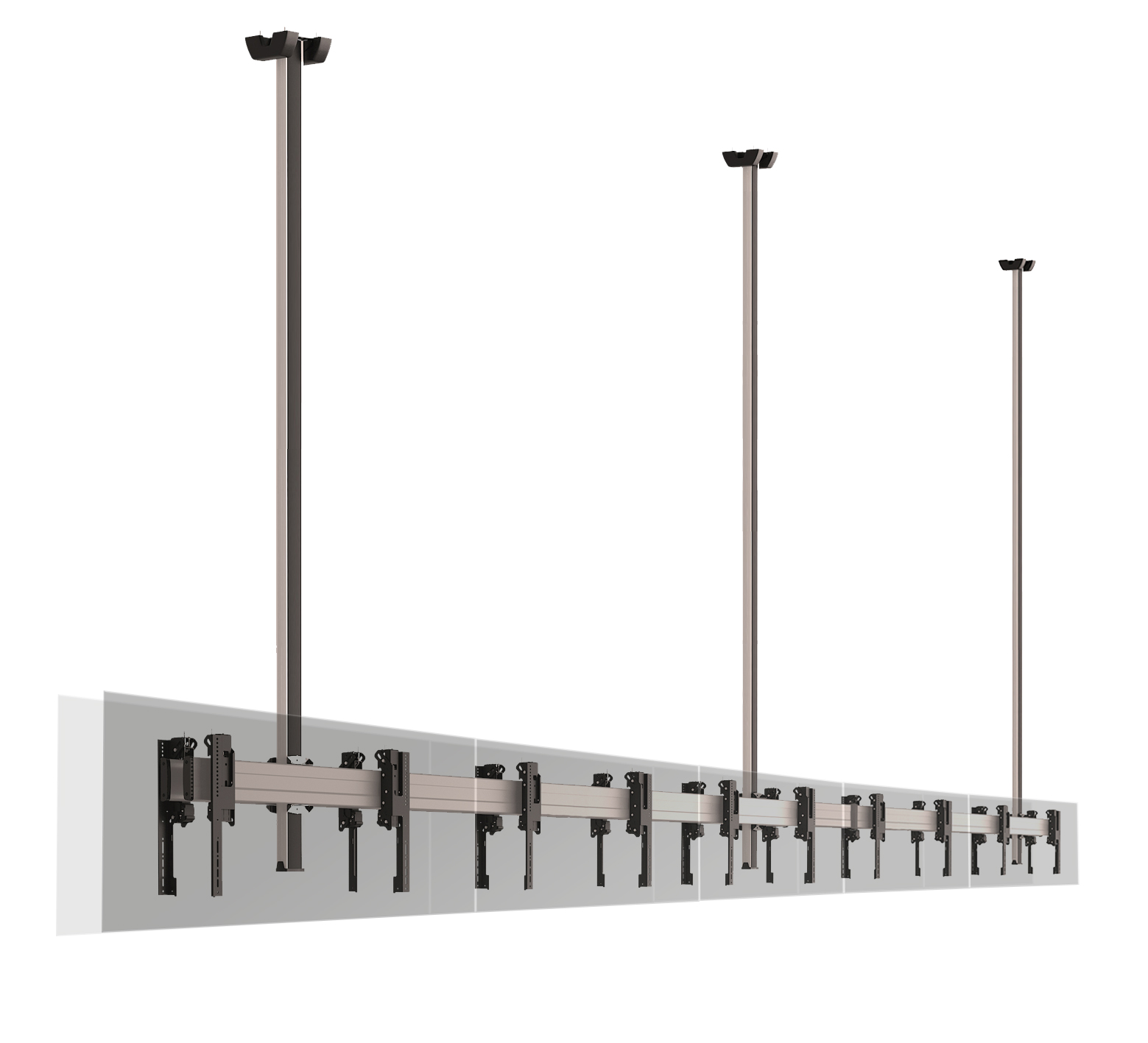 Потолочное двухстороннее крепление для видеостены Vogel's C1530 Dual Silver