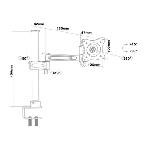 Кронштейн для монитора Brateck LCD-T12