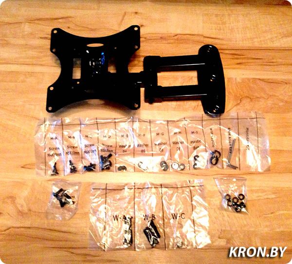 Установка кронштейна Brateck LDA02-223
